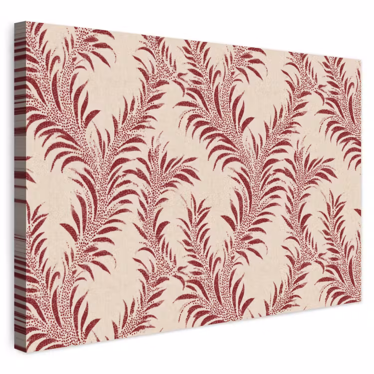 Buiten canvas - Bladeren - Linnen - Rood — 1