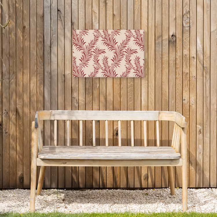 Buiten canvas - Bladeren - Linnen - Rood — 3