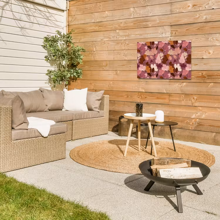 Buiten canvas - Bloem - Patroon - Roze — 5