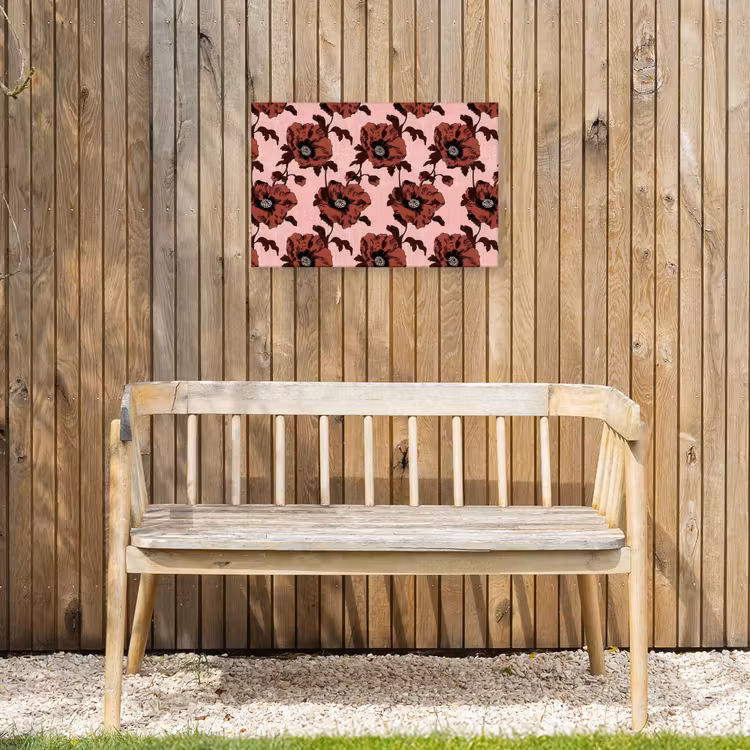 Buiten canvas - Bloemen - Retro - Rood — 3