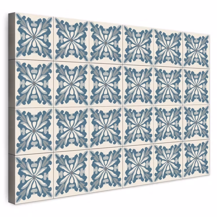 Buiten canvas - Dessin - Tegel - Blauw — 1