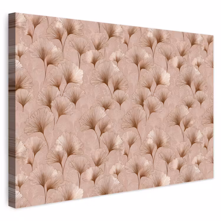 Buiten canvas - Ginkgo - Patroon - Roze — 1