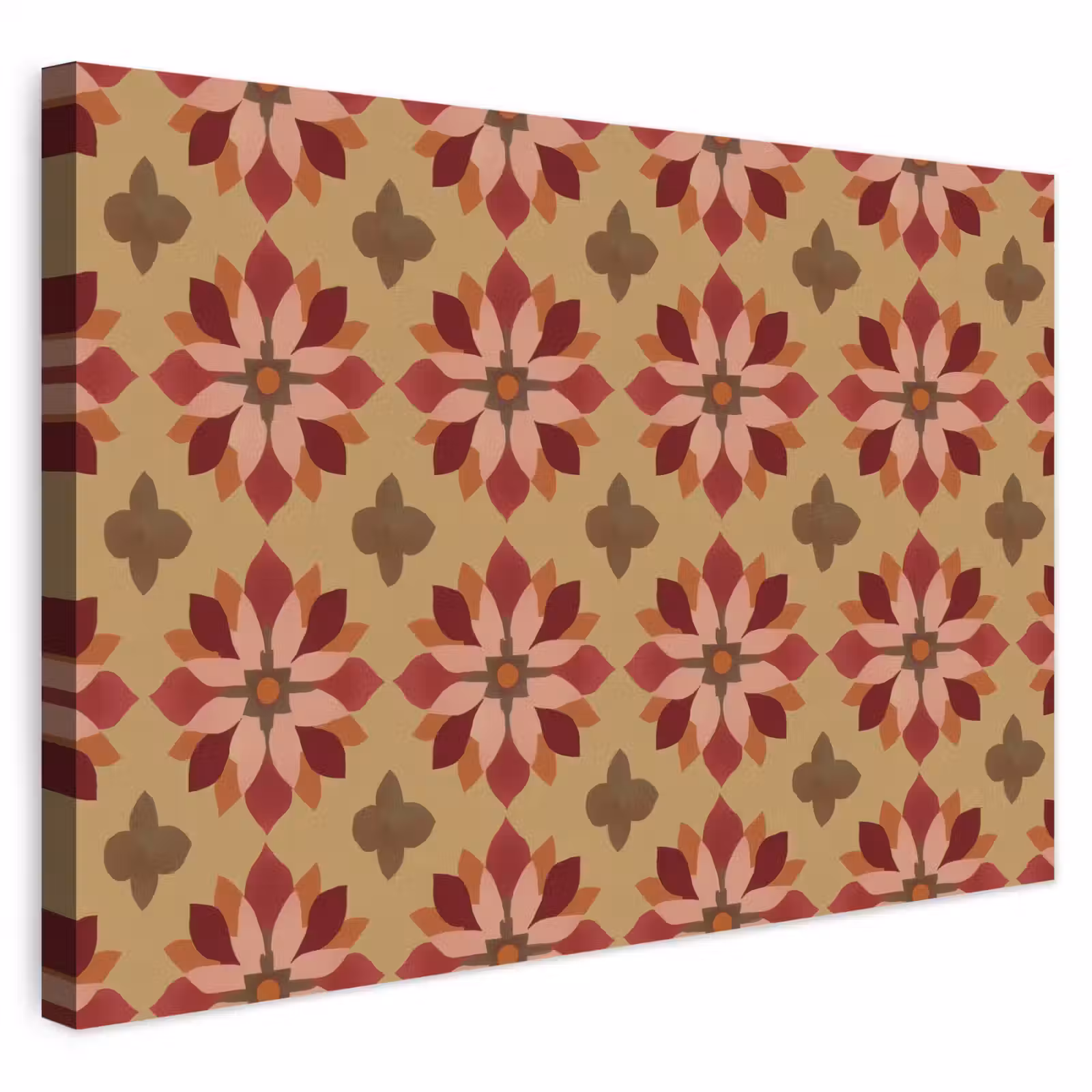 Buiten canvas - Bloemen - Retro - Groen — 1