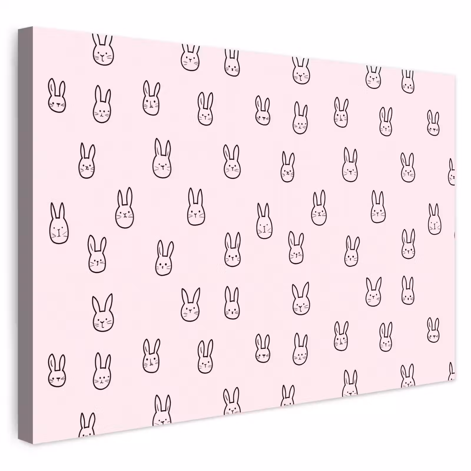 Buiten canvas - Konijnen - Minimalistisch - Roze — 1