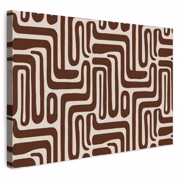 Buiten canvas - Abstract - Patroon - Bruin — 1