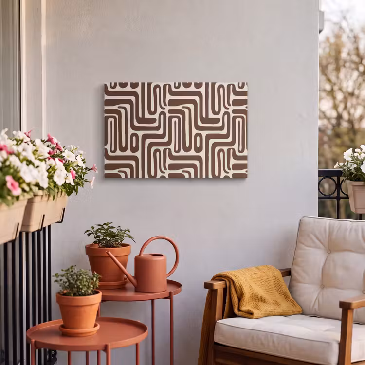 Buiten canvas - Abstract - Patroon - Bruin — 4