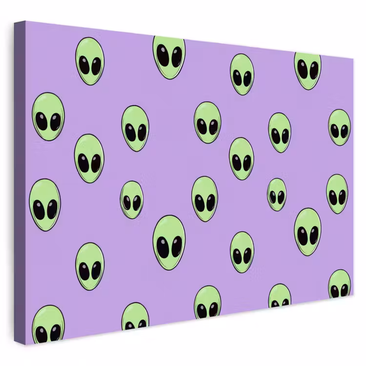 Buiten canvas - Alien - Retro - Lila — 1