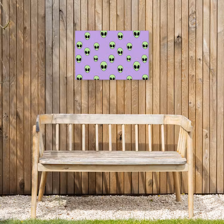 Buiten canvas - Alien - Retro - Lila — 3