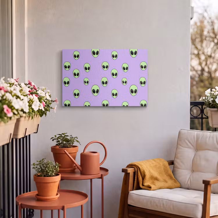 Buiten canvas - Alien - Retro - Lila — 4