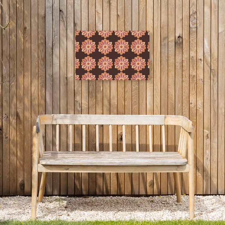 Buiten canvas - Bloemen - Patroon - Bruin — 3