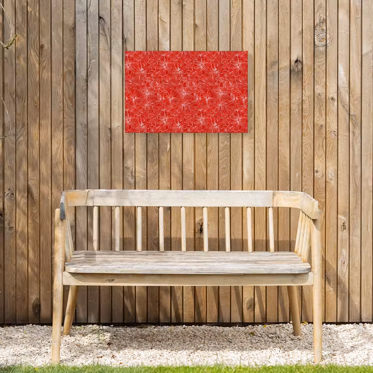Buiten canvas - Bloemen - Patroon - Rood — 3