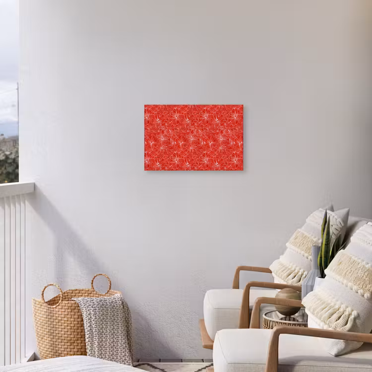 Buiten canvas - Bloemen - Patroon - Rood — 4