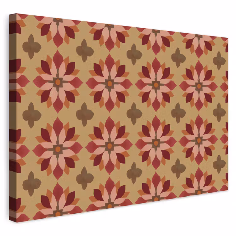 Buiten canvas - Bloemen - Retro - Groen — 1