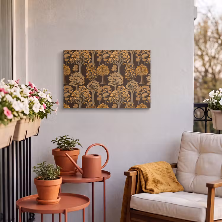 Buiten canvas - Bomen - Patroon - Bruin — 4