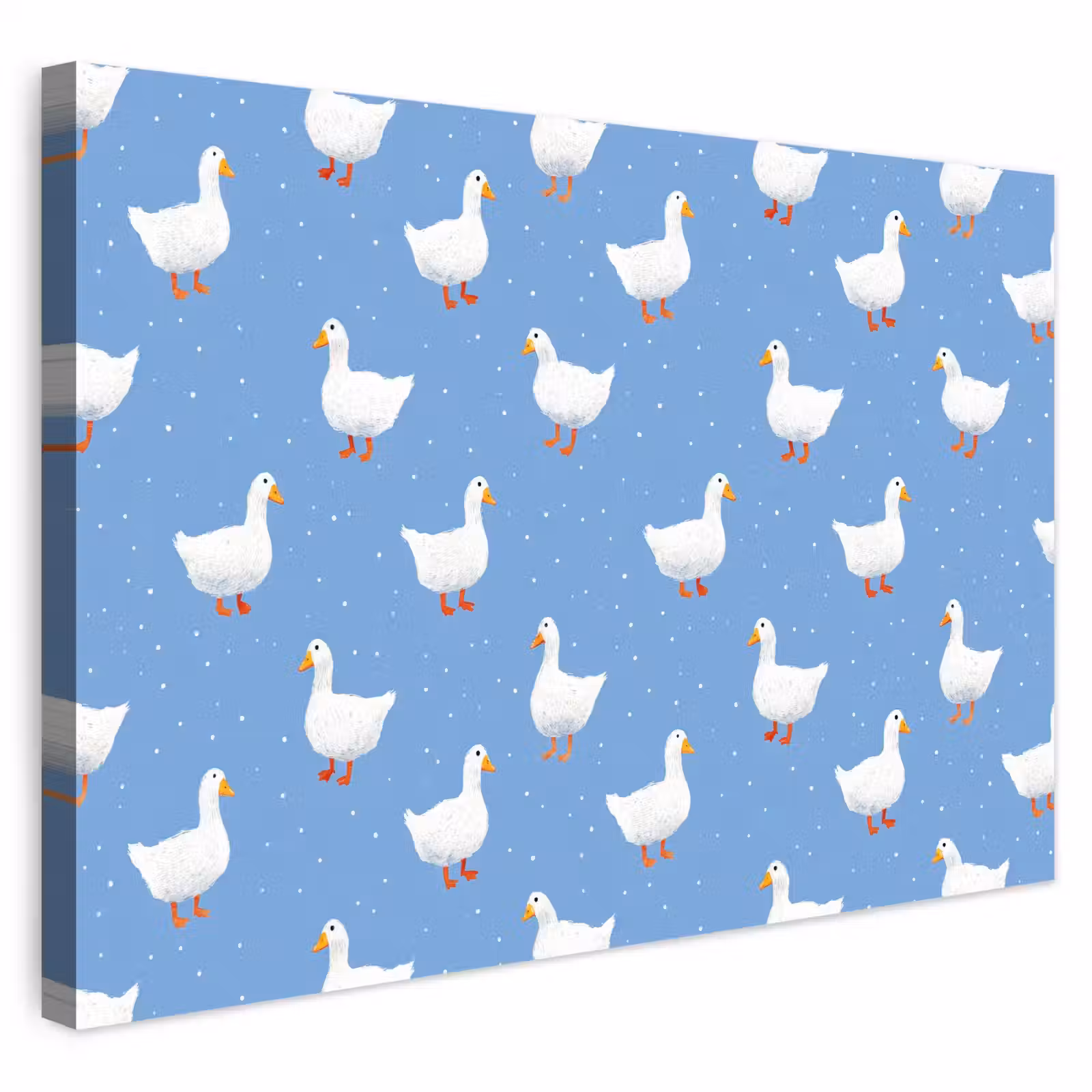 Buiten canvas - Ganzen - Elegant - Blauw — 1
