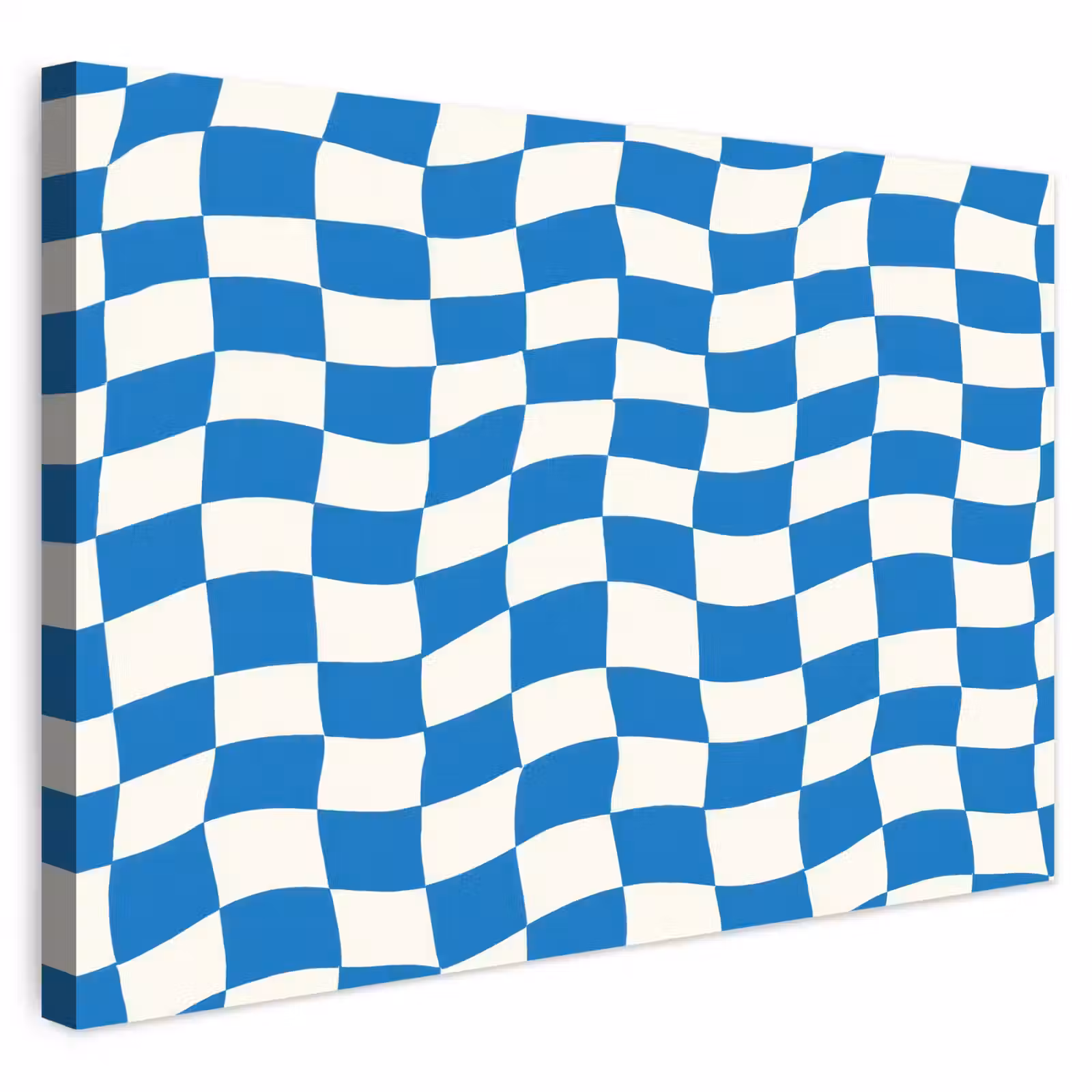 Buiten canvas - Golvend - Patroon - Blauw — 1