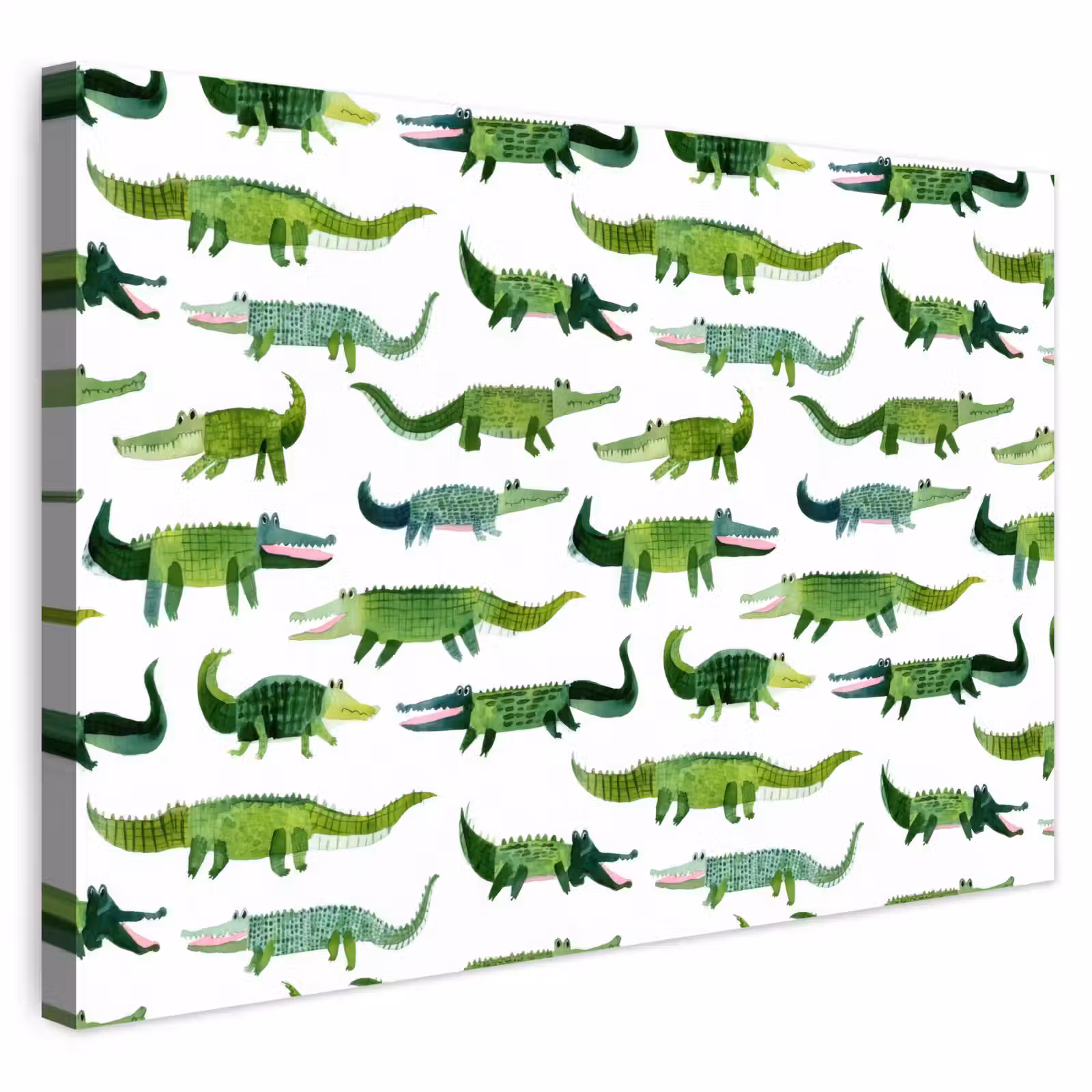 Buiten canvas - krokodillen - Speels - Groen — 1