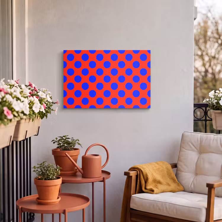 Buiten canvas - Dots - Klassiek - Rood — 4