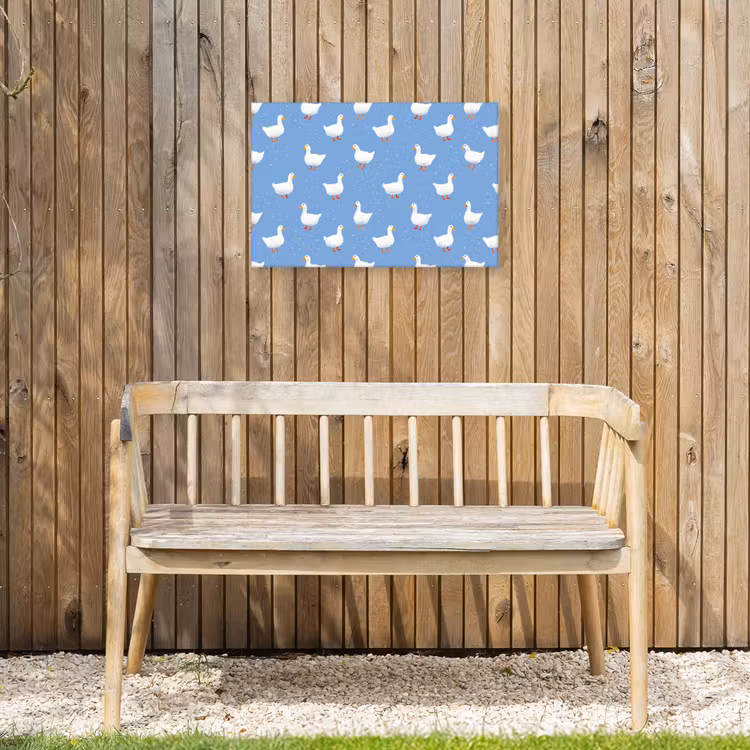 Buiten canvas - Ganzen - Elegant - Blauw — 3