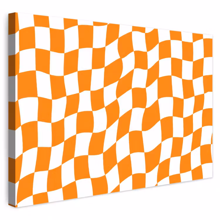 Buiten canvas - Golvend - Patroon - Oranje — 1