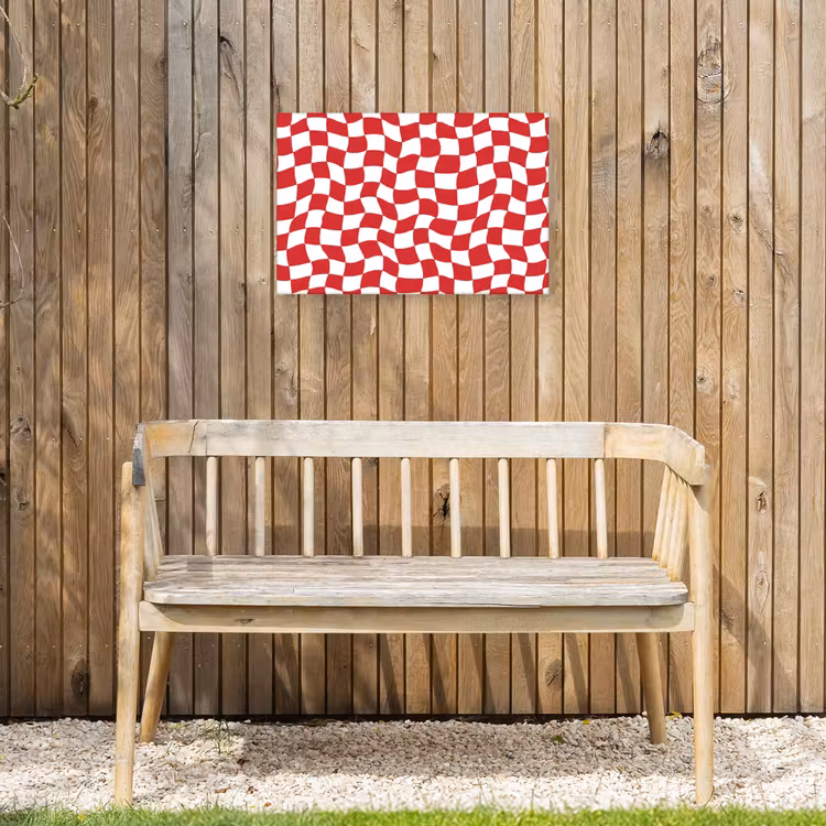 Buiten canvas - Golvend - Patroon - Rood — 3