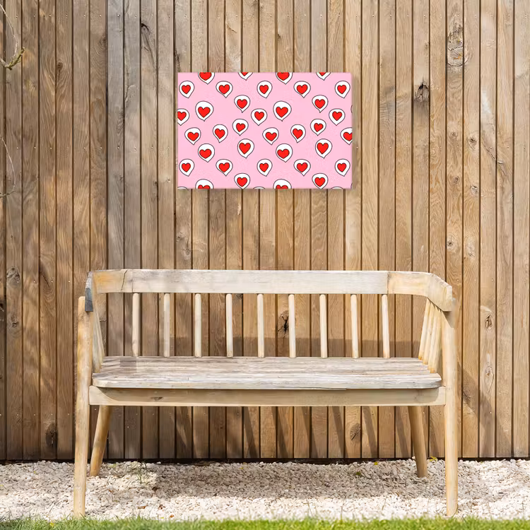 Buiten canvas - Hartjes - Patroon - Rood — 3