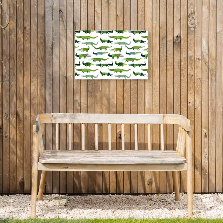 Buiten canvas - krokodillen - Speels - Groen — 3