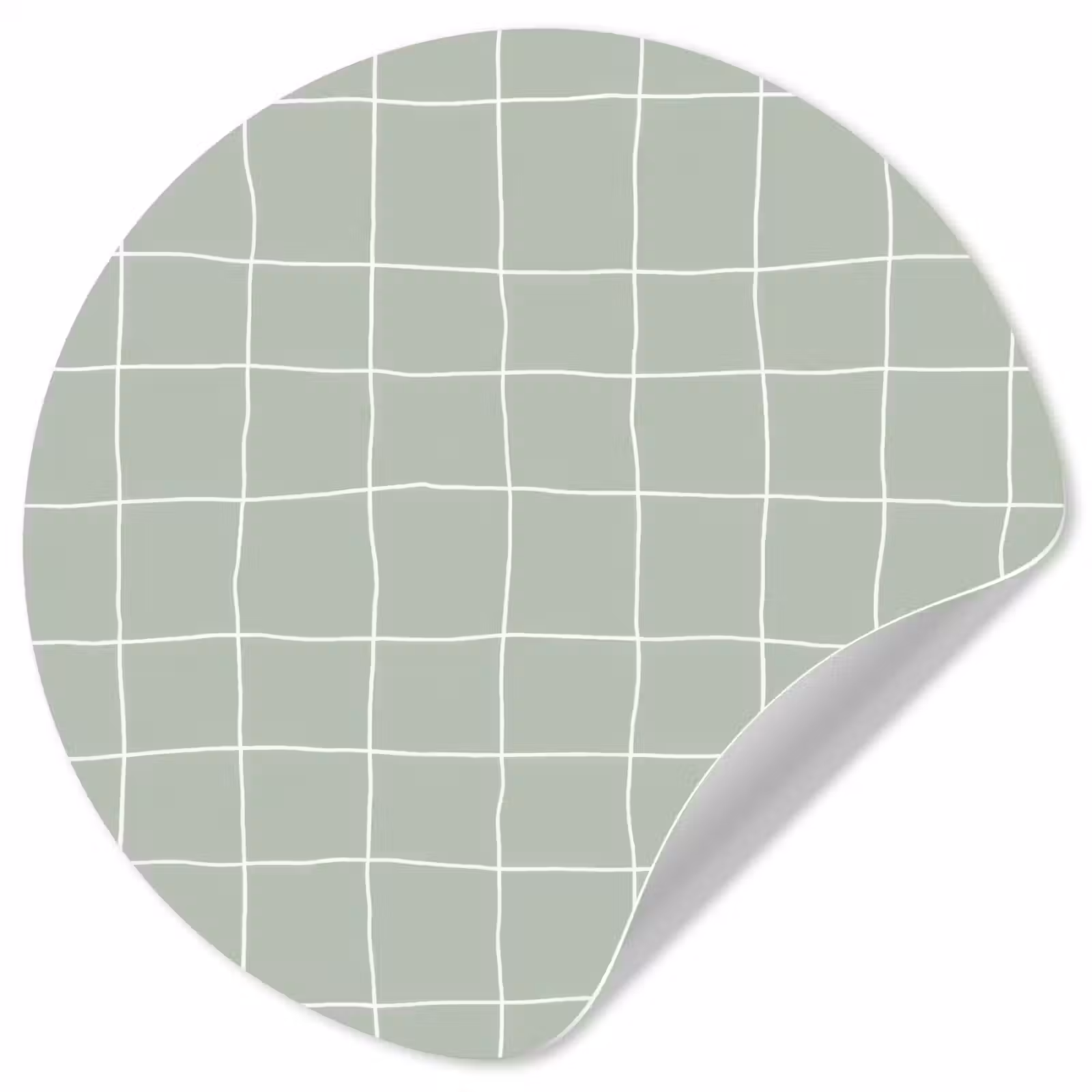 Behangcirkel - Ruitpatroon - Golvend - Groen — 1