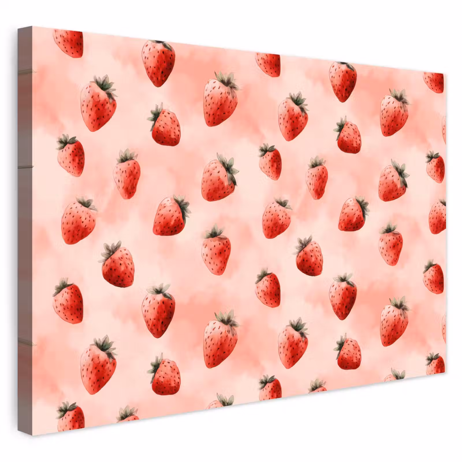 Buiten canvas - Aardbei - Patroon - Roze — 1