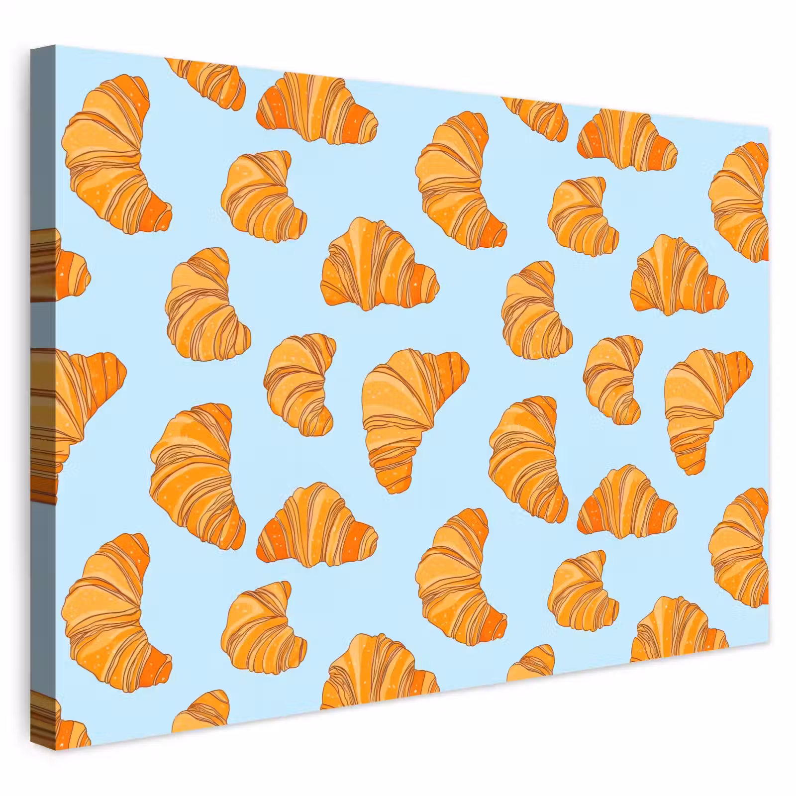Buiten canvas - Croissant - Speels - Blauw — 1