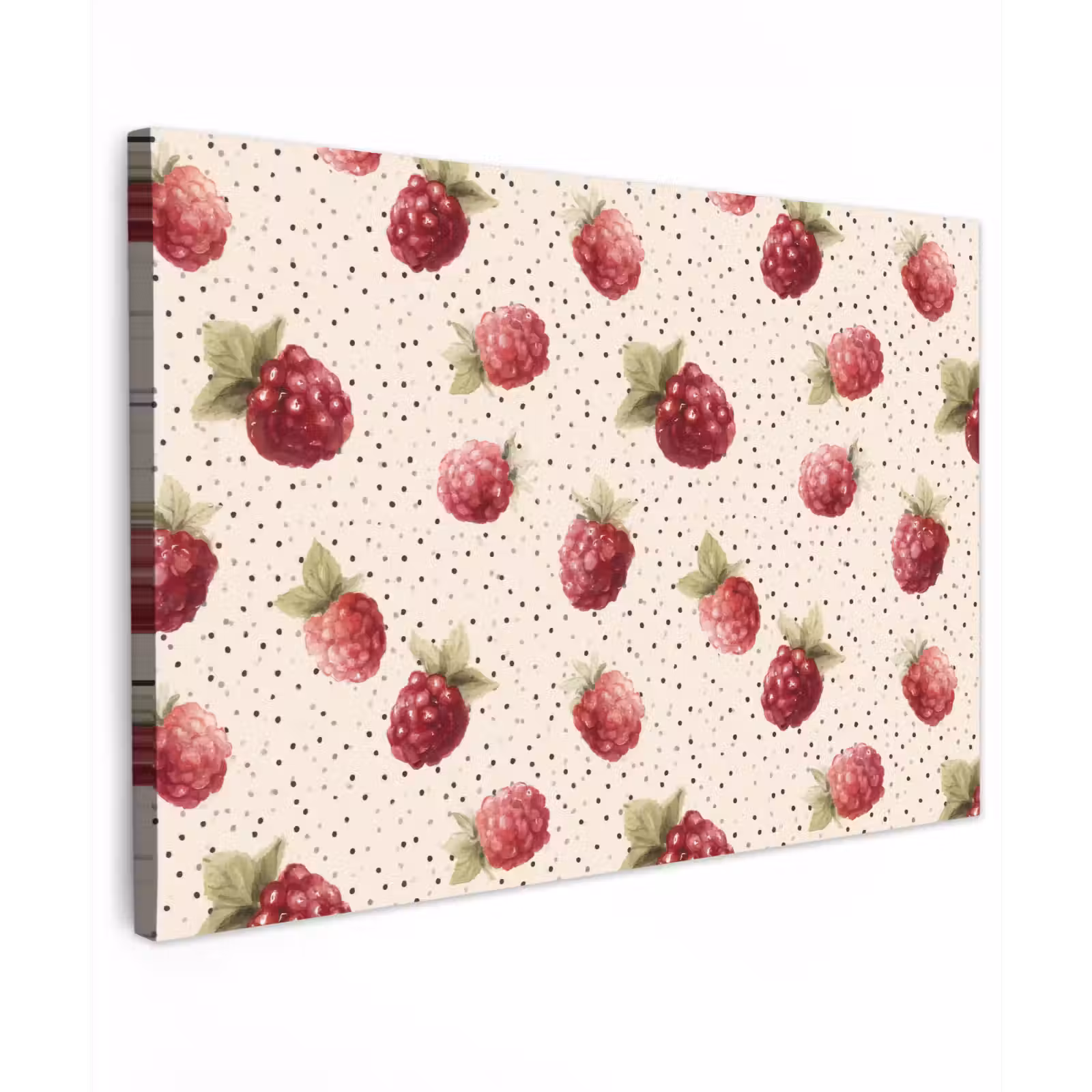 Buiten canvas - Framboos - Stippen - Rood — 1