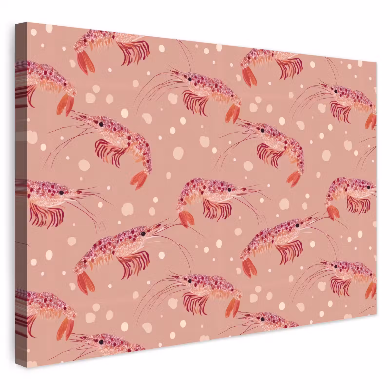 Buiten canvas - Garnalen - Stippen - Roze — 1