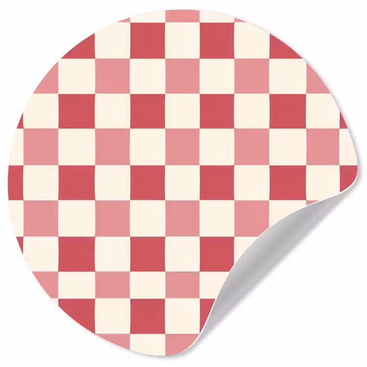 Behangcirkel - Patroon - Schaak - Roze — 1