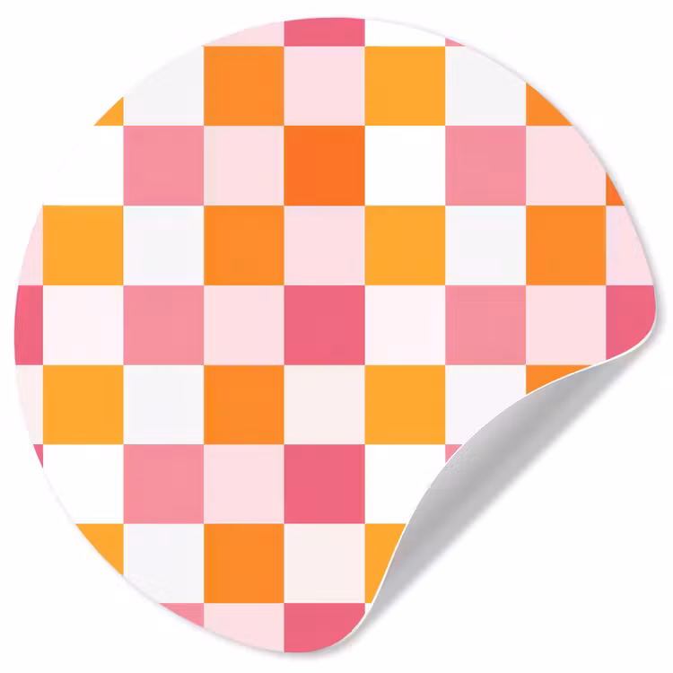 Behangcirkel - Patroon - Vierkant - Roze — 1