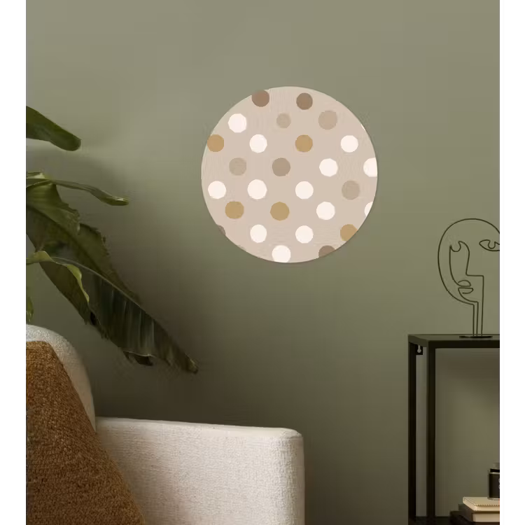 Behangcirkel - Polka - Dots - Beige — 3