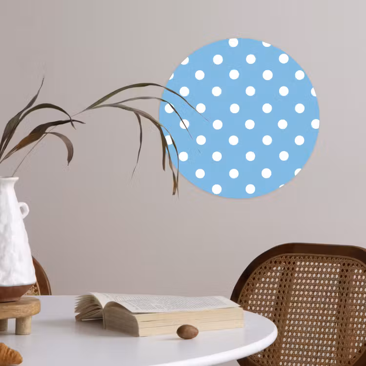Behangcirkel - Polka - Dots - Blauw — 4