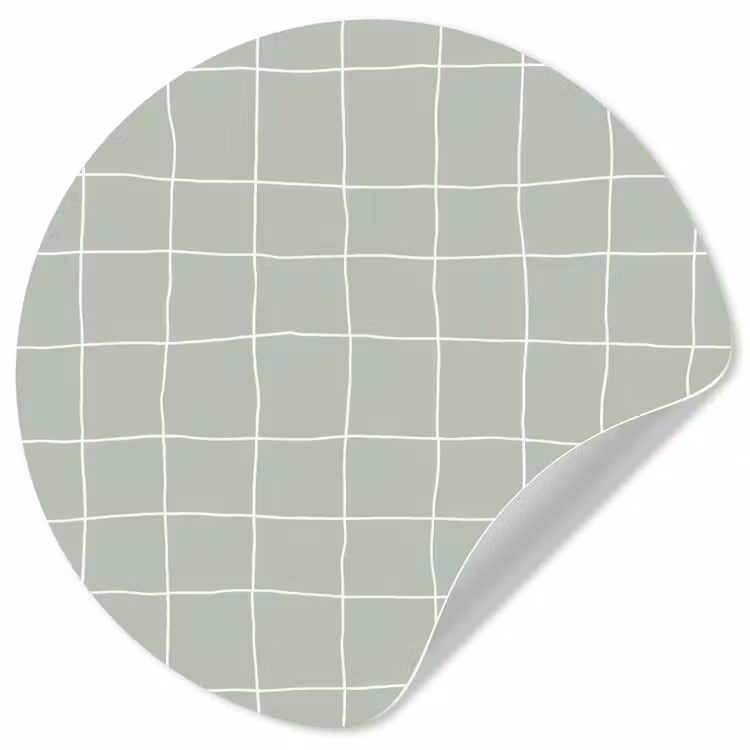 Behangcirkel - Ruitpatroon - Golvend - Groen — 1