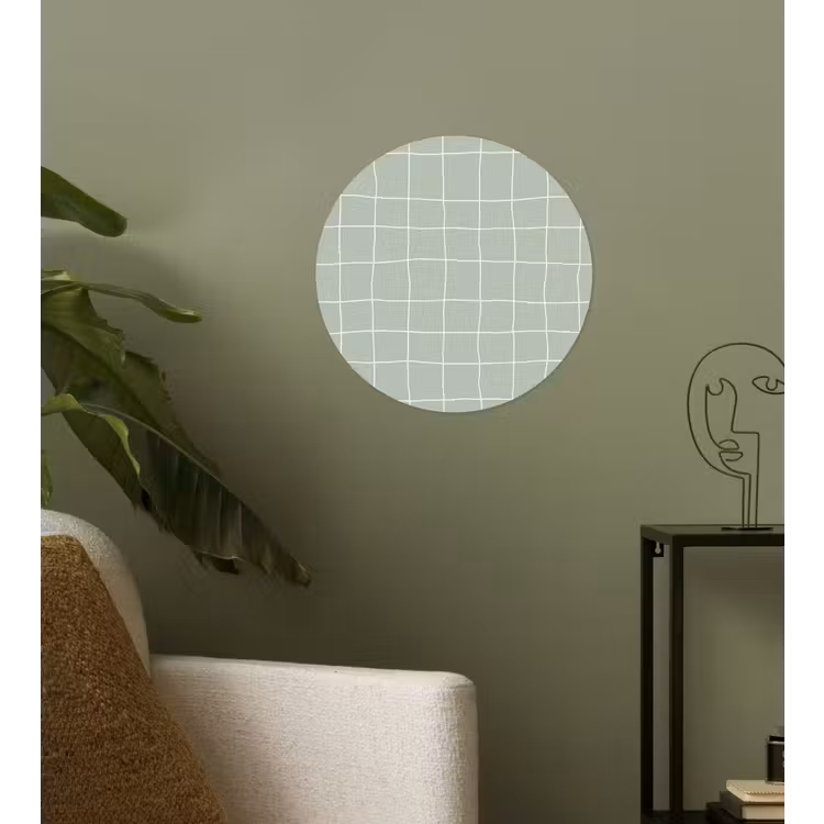 Behangcirkel - Ruitpatroon - Golvend - Groen — 3