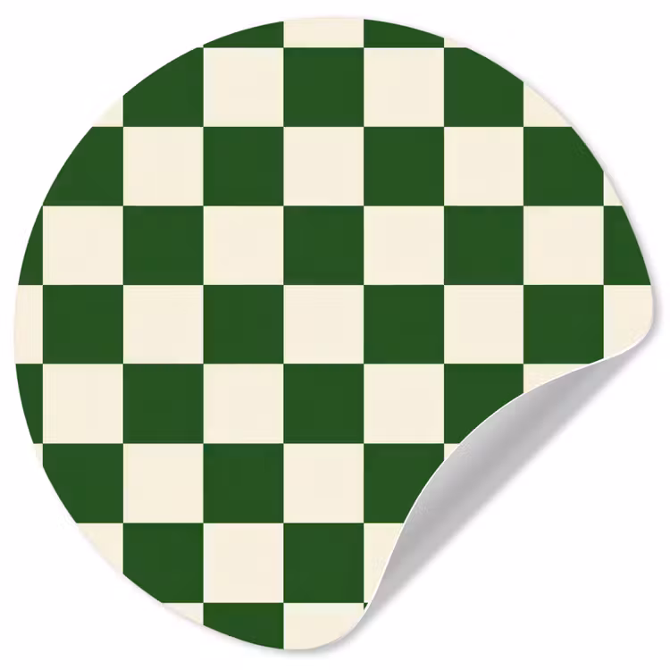 Behangcirkel - Schaakbord - Patroon - Groen — 1