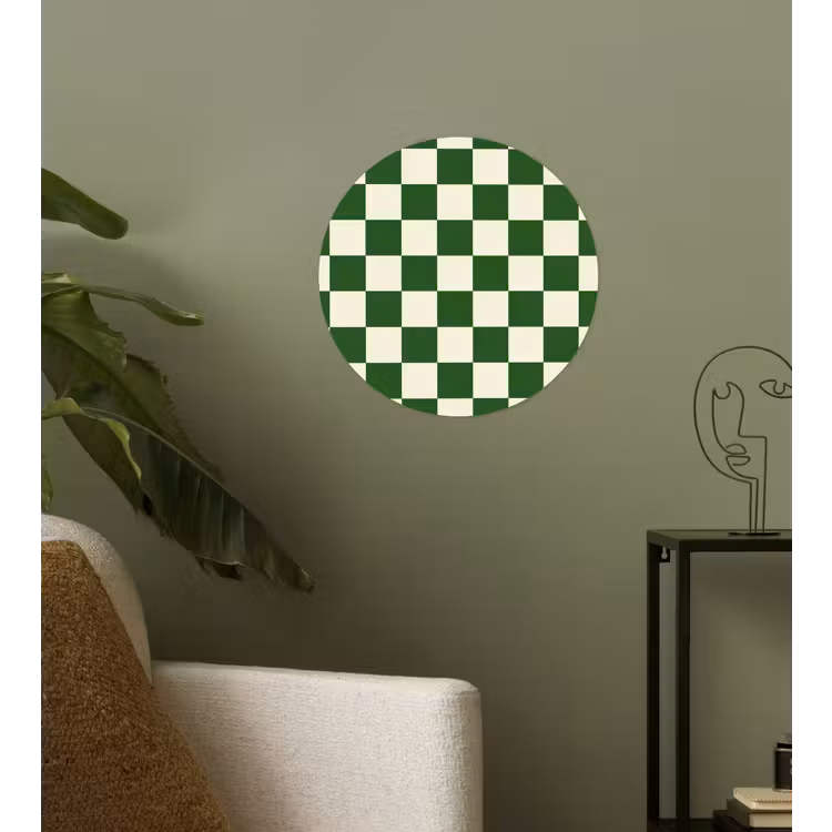 Behangcirkel - Schaakbord - Patroon - Groen — 3