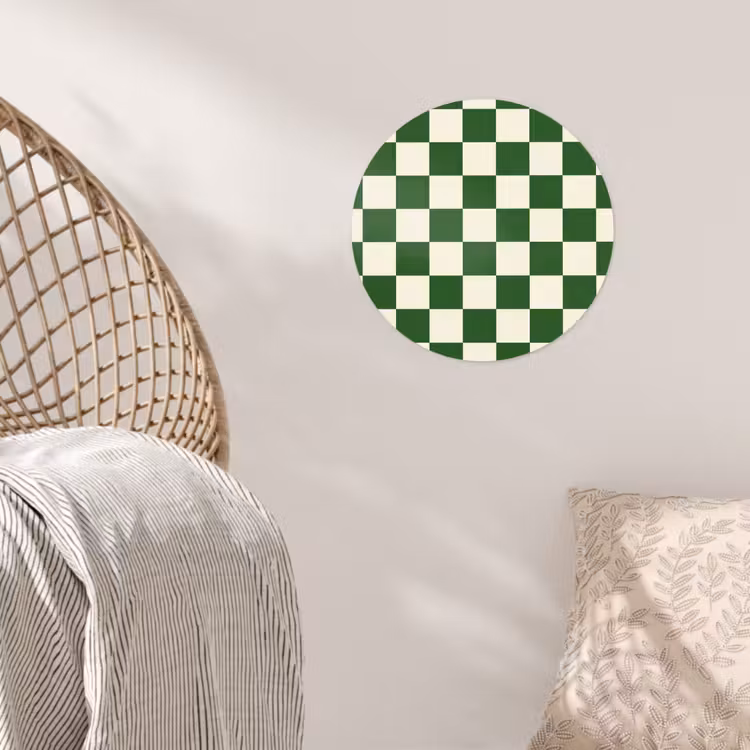 Behangcirkel - Schaakbord - Patroon - Groen — 5