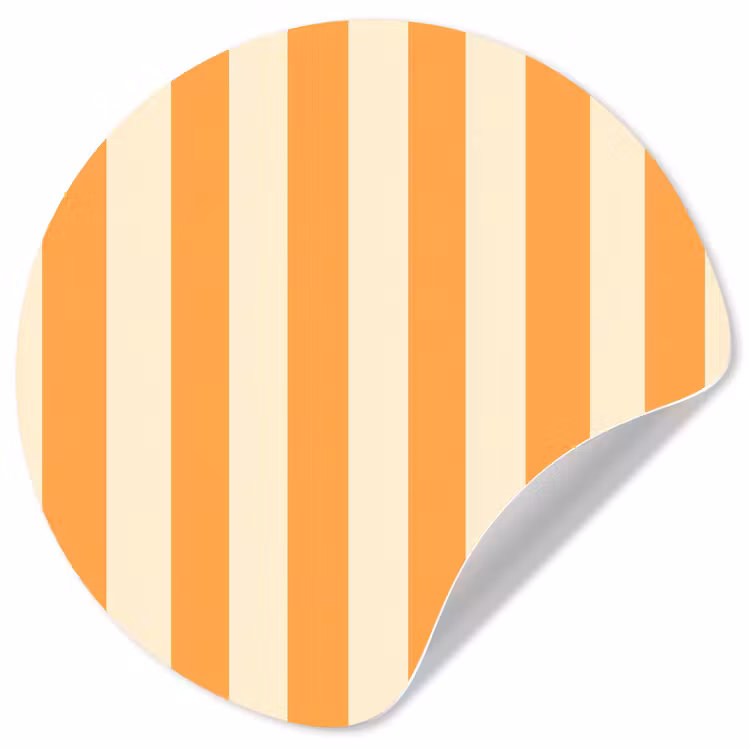 Behangcirkel - Strepen - Patroon - Oranje — 1