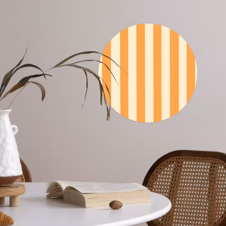 Behangcirkel - Strepen - Patroon - Oranje — 4