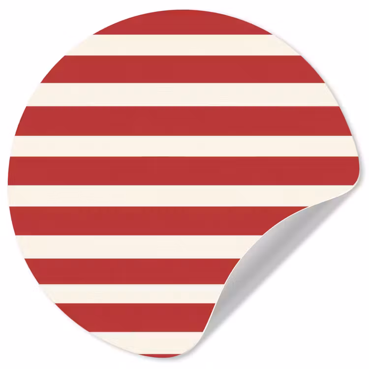 Behangcirkel - Strepen - Patroon - Rood — 1
