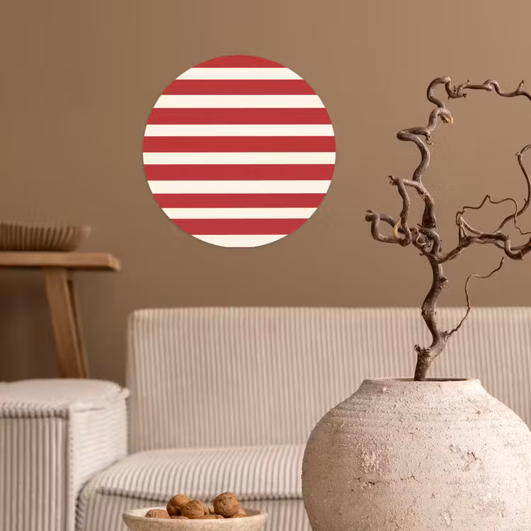 Behangcirkel - Strepen - Patroon - Rood — 2
