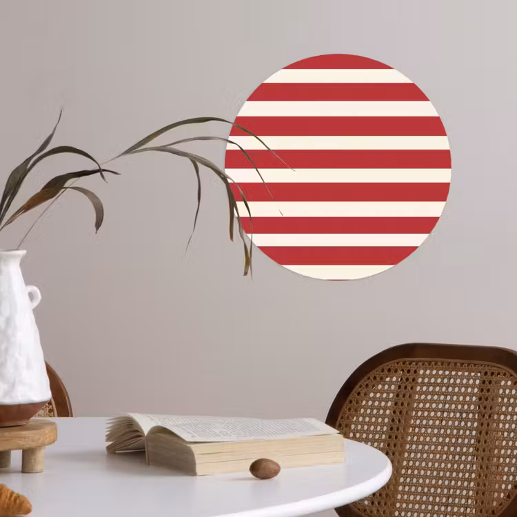 Behangcirkel - Strepen - Patroon - Rood — 4