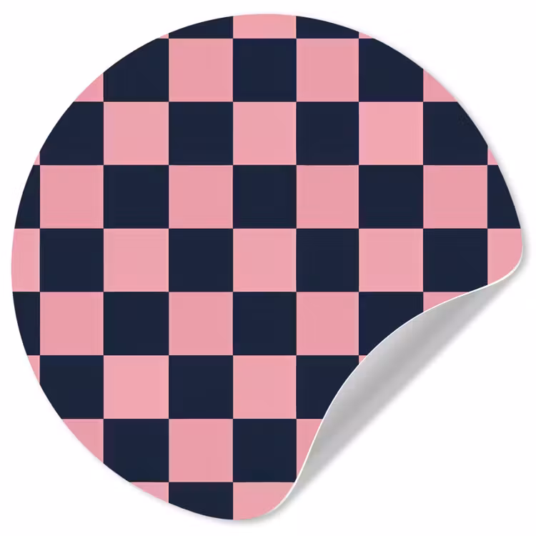 Behangcirkel - Traditioneel - Patroon - Blauw - Roze — 1