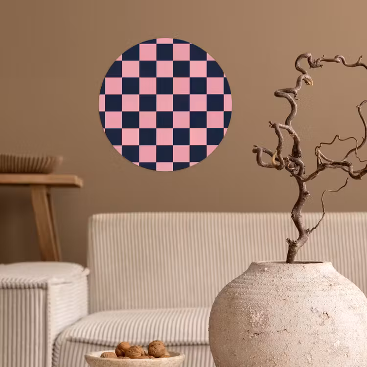 Behangcirkel - Traditioneel - Patroon - Blauw - Roze — 2