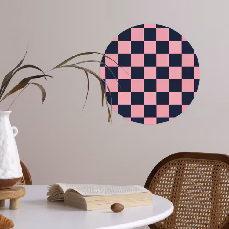 Behangcirkel - Traditioneel - Patroon - Blauw - Roze — 4