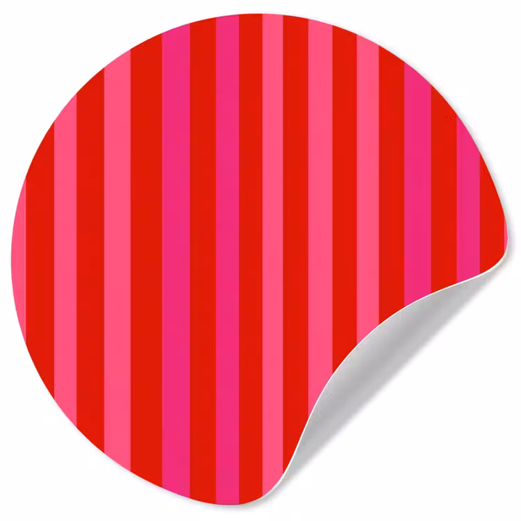 Behangcirkel - Verticaal - Strepen - Roze — 1